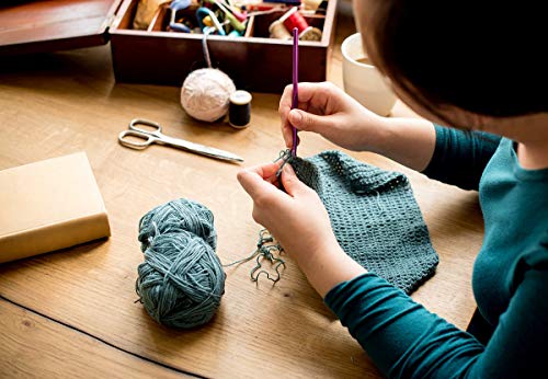 Weabetfu Aluminum Crochet Hook,Soft Grip Crocheting Hooks for Knitting Craft Yarn,Crochet Hooks Size K,6.5mm-New