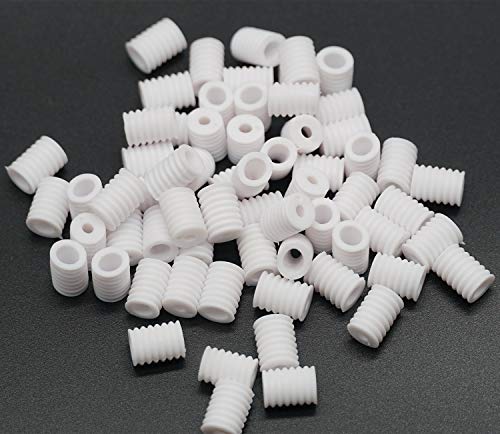 Cord Locks for Masks Mask Adjuster Adjustable Silicone Toggles Plastic Beads Button Slider Stopper Fastener Tightener Buckle Clips Pieces for Ear Loops (60pcs,White)