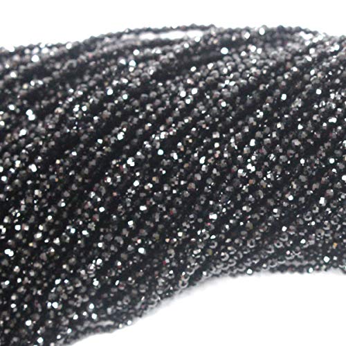 Tacool Natural Faceted Round 2mm Genuine Gemstone Jewelry DIY Making Loose Beads (Spinel)