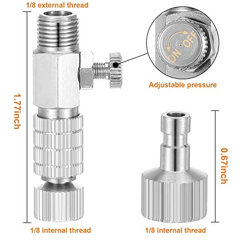 13 Pieces Airbrush Adapter Set, Including Airbrush Adapter Kit Airbrush Quick Release Disconnect Fitting Connector Set for Air Compressor and Airbrush Hose