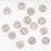 Builcker 50 PCS Rhinestone Embellishments Crystal Decoration Brooch Button Flatback DIY Handicraft Accessories Craft for Flower Headband Dress Accessory 14mm (White Silver Bottom)