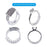 CCINEE Ring Size Adjuster with Jewelry Polishing Cloth Ring Guard Ring Resizer for All Rings, Set of 8