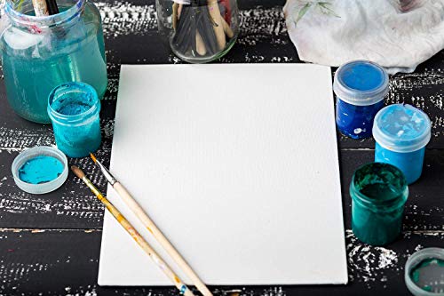 Arteza Paint Canvases for Painting, Pack of 14, 10 x 10 Inches, Square Blank Art Canvas Boards, 100% Cotton, 8 oz Gesso-Primed, Art Supplies for Adults and Teens, for Acrylic Pouring and Oil Painting