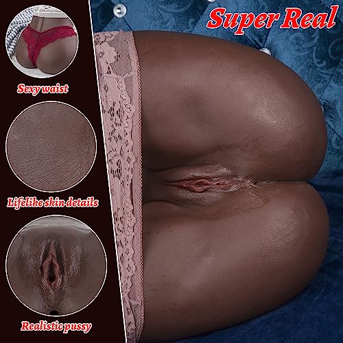 36lb Life Size Sex Doll for Men Sex Toys Pussy Doll with Silicone Pussy Anal, Big Ass Sex Toy Men Realistic Masturbator Pocket Pussy Sex Torso for Men Ass Toy Real Size Sex Doll Black Gay Toys Butt