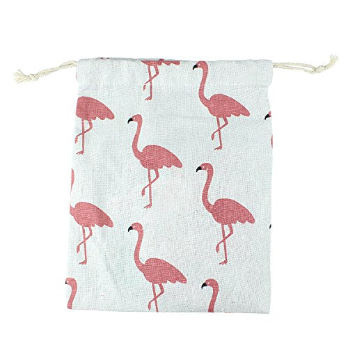 Pink Flamingo Applique Patches Sew on / Iron on Patches for Jeans, Clothes, Jackets, Dress, Hats - 18 pcs Assorted DIY Embroidery Patches Stickers Kit for Decoration - with Flamingo Storage Bag