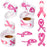 2 Rolls/ 500 Pieces Pink Ribbon Stickers Breast Cancer Awareness Stickers Large Size Ribbon Pattern Sticker Decals for Event Supplies Party Decorations