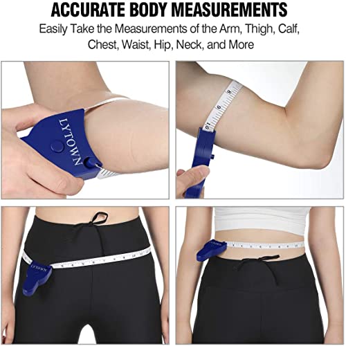 2PCS Body Measure Tape 60inch (150cm), Automatic Telescopic Tape Measure for Body Measurement & Weight Loss, Accurate Tape Measure for Tailor, Sewing, Fitness, Handcrafts, Clothes