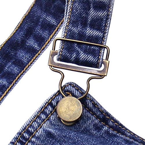 Woohome 24 PCS 3 Color Overall Buckles Suspenders Replacement Buckle with Rectangle Buckle Jeans Sub with 30 PCS Buttons for Strap, DIY Art Sewing Clothing Craft