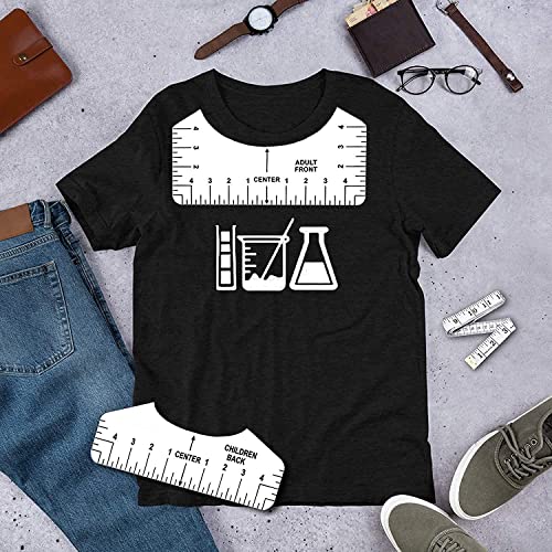 6 Pcs Tshirt Ruler Guide for Vinyl Alignment - T Shirt Rulers to Center Designs | HTV Guide Tool for Applying and Sublimation Heat Press Guide Clothing Design (4 Rulers+1 Tape Measure+1 Fabric Pen)
