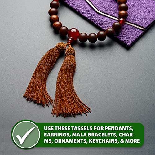 Mandala Crafts Bookmark Tassels for Crafts – Mini Tassels for Bookmarks Jewelry Making Graduation – 5 Inch Pack of 100 Small Floss Assorted Color Sewing Tassels