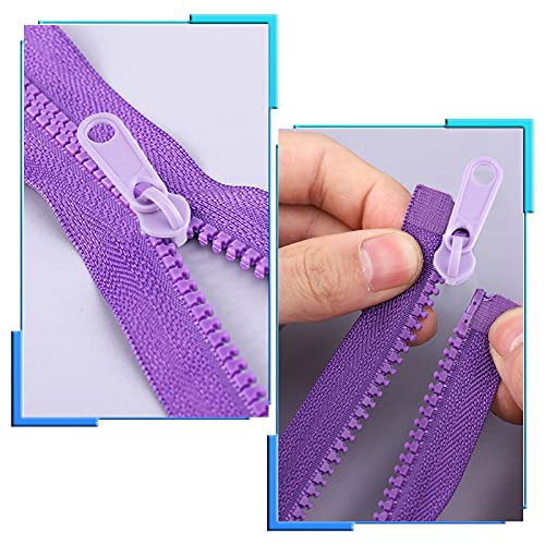 FINGERINSPIRE 80 Pcs #5 Plastic Zipper Pull Slider Head 20 Colors Oval Zippers Slider Head Zipper Repair Kit Solution for Garment Accessories(0.43x1.41inch)