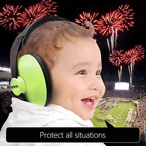 BBTKCARE Baby Ear Protection Noise Cancelling HeadPhones for Babies for 3 Months to 2 Years (Green)