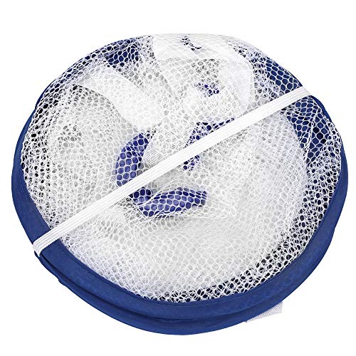 Folding Mesh Clothes Drying Rack Hanging Clothes Laundry Sweater Basket Dryer Net Single Layer Washing Basket with Anti-Wind Hook
