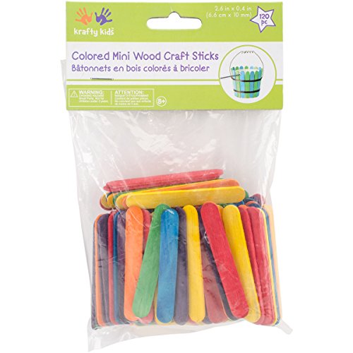 Mini Craft Sticks-Colored 2.6" 120/Pkg