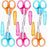 Detail Craft Scissors Set Stainless Steel Scissors Straight Tip Scissors Curved Tip Scissors with Protective Cover for Facial Hair Trimming, Sewing, Crafting, DIY Projects (6 Pieces)
