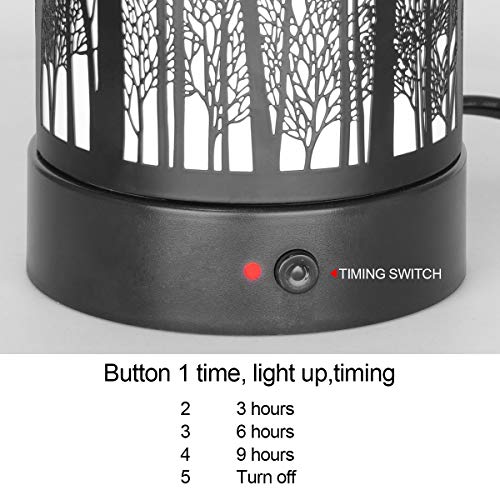 Hituiter Electric Wax Melt Warmer with Timer Fragrance Warmer for Scented Wax Melts Classic Timing3/6/9 H Night Light Design Home Accessories (Timer Warmer)