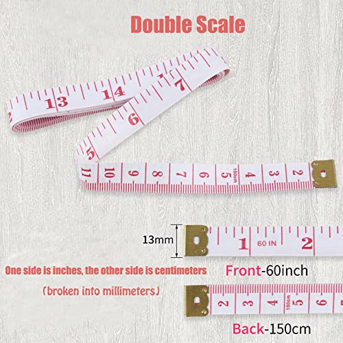 Tape Measures 24 Pack Measuring Tape Bulk for Body Sewing Tailor Cloth Craft Supplies Knitting Projects Measurement Double Scale 150cm/60inch