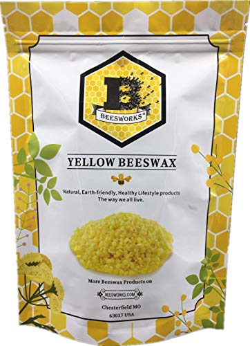 Beesworks Beeswax Pellets, Yellow, 1lb-Cosmetic Grade-Triple Filtered Beeswax (1)