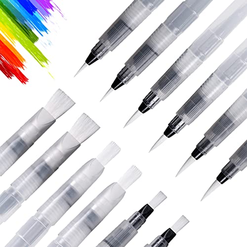 UPINS 6 Piece Water Color Brush Pen Set, Watercolor Paint Pens for Painting Markers