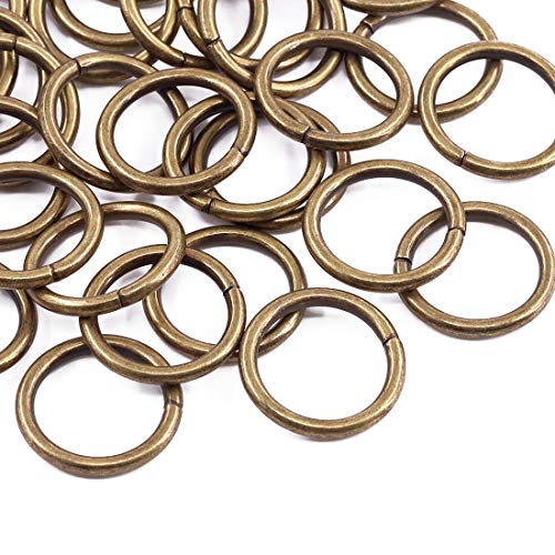 Swpeet 60Pcs Bronze 1 Inch / 25mm Heavy Duty Multi-Purpose Metal O Ring Metal Rings for Hardware Bags Ring Hand DIY Accessories Keychains Belts and Dog Leas