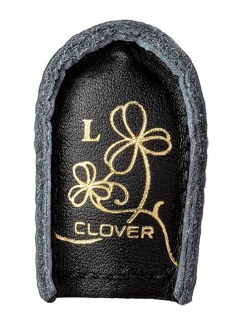 Clover Needlecraft Natural Fit Leather Thimble Large, Black