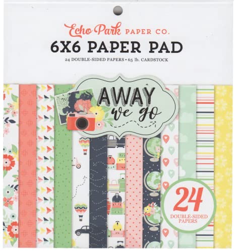 Echo Park Paper Company Away We Go 6x6 Paper Pad, White