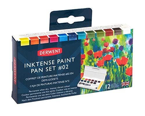 Derwent Inktense Paint 12 Pan Palette #2 (New)