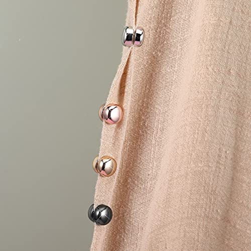 Hijab Magnetic Pins Strongest Commercial Strength Hijab Pins for Women Clothing Magnets for Muslim Scarf Multi-Use Round Clip (Silver, Gold, Rose Gold, Black,12 Pieces)