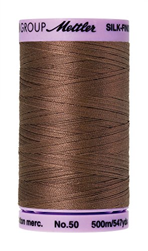 Mettler Silk-Finish Solid Cotton Thread, 547 yd/500m, Espresso