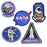 Embroidered NASA Iron on Patches for Clothing Repair DIY Sew Applique Repair Space Patch for Backpacks Caps Hats Jackets Pants