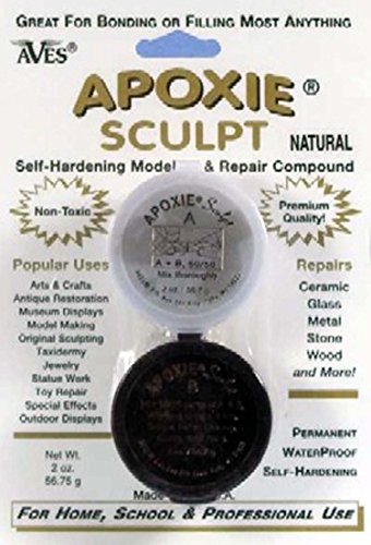 Aves Apoxie Sculpt - 2 Part Modeling Compound (A & B) - 1/4 Pound, Natural