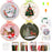 4 Sets Christmas Embroidery Starter Kit with Pattern for Beginners, Embroidery Kits with Christmas Pattern, Cross Stitch Set with 4 Plastic Embroidery Hoops, Color Threads, Tools and Instructions
