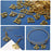 50pcs Antique Golden Lotus Flower Charm Pendants Alloy Yoga Lotus Dangle Charms Jewelry Making Accessories for DIY Crafts Necklace Bracelet Earrings