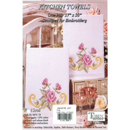 Tobin Floral Scroll Towels, Small