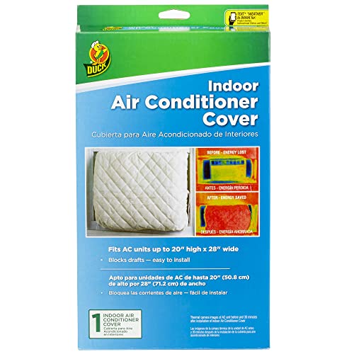 Duck Brand Indoor Air Conditioner Cover, White, 20 x 28 Inches, 284430