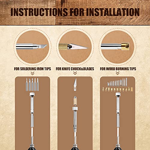 Wood Burning Kit, Wood Burning Tool Soldering Iron with Adjustable Temperature 392 to 842℉, Professional Pyrography Kit with Wood Burner Pen and Multiples Accessories for Embossing Carving Soldering