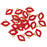 Honbay 20PCS Enamel Sexy Red Lip Charms Pendants for Jewelry Making or DIY Crafts (Simple red Lip x 20)