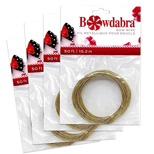 Morex Ribbon Bowdabra, 200 FT, Bow Wire, Gold