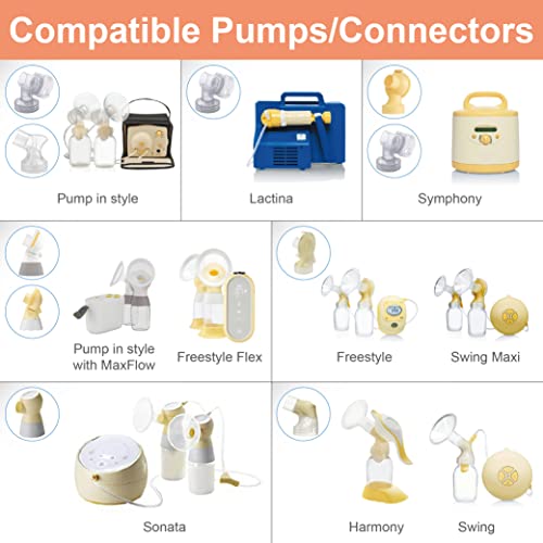 Maymom MyFit 13mm Shields Compatible with Medela Breast Pump- PersonalFit, Freestyle, Harmony, Maxi Connector; Connect to Maymom Widemouth/Narrow Connector, PersonalFit/Freestyle Flex Connector; 2pcs