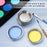 Cabilock 12pcs Makeup Palette Stainless Steel Small Round Paint Tray Artist Watercolours Paint Mixing Palette Tray for Home Store