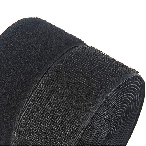 1 Inch Wide 33 Ft Long Sew on Hook and Loop Strips Fastening Nylon Fabric Tape Non-Adhesive Back Nylon Strips Fabric Fastener Industrial Strength Interlocking Tape
