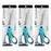 SINGER 00562 9-1/2-Inch ProSeries, 3-Pack Heavy Duty Bent Sewing Scissors, Teal