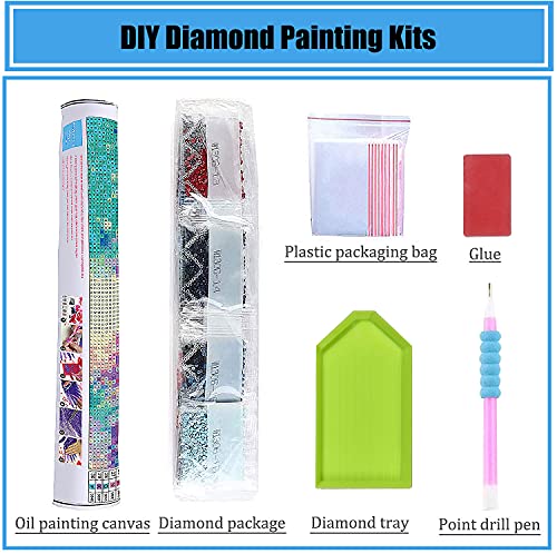 5D Diamond Painting Kits for Adults Kids,Diamond Painting Stitch Full Drill Gem Paint with Diamonds,Diamond Dots Arts Craft for Home Wall Decor 13.7x13.7Inch