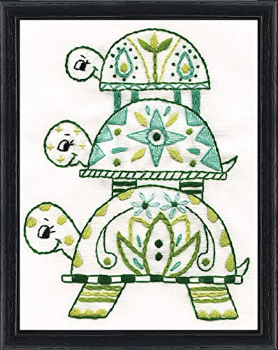 Design Works Crafts Turtle Pile-up Counted Cross Stitch Kit, White