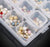 6 Pcs 28 Grids Clear 5D Diamond Painting Embroidery Box, Accessories Storage Containers Adjustable Bead Case with 196 Pcs Label Stickers (28 Grids 6 Pack)