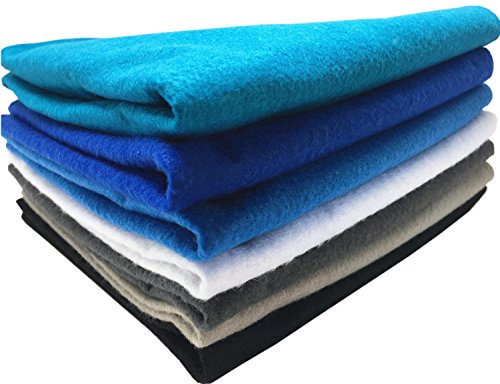 Felt Squares, Misscrafts 7pcs 18" X 18" 1.4mm Thick Soft Felt Fabric Sheet Nonwoven Assorted Colors Patchwork Pack with Thread Bag for DIY Craft Patchwork Sewing Winter Series
