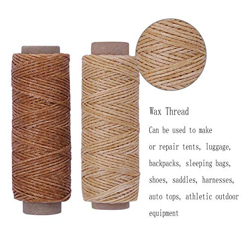 BUTUZE 660 Yards Leather Sewing Waxed Thread - 150D 55Yards Per Spool Stitching Thread for Leather Craft DIY,Bookbinding,Shoe Repairing,Leather Sewing