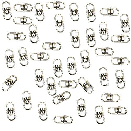 Mike Home Double-End Design Swivel Key Ring Connectors Eye to Eye Swivel Ring Backpack Accessories Pack of 100 (Large)