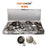 24 Sets Silver and Copper Jean Buttons, Replacement Kit with Buttons & Fasteners in Clear Plastic Storage Box for Denims, Jeans, and Jackets Repair (12 Pieces Per Color) (Silver)