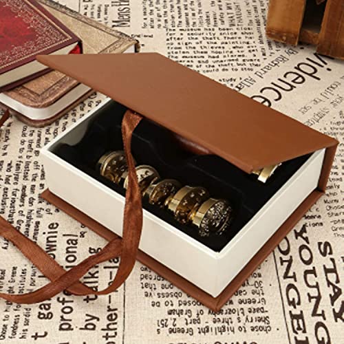 QIANJINL Wax Seal Stamp Kit 6pcs Sealing Wax Stamp Heads + 1 Wooden Handle Classic Wax Seal Stamp Set for Wine Packaging,Cards Envelopes,Invitations,Greeting Cards(6Pcs Plant Pattern Suit)